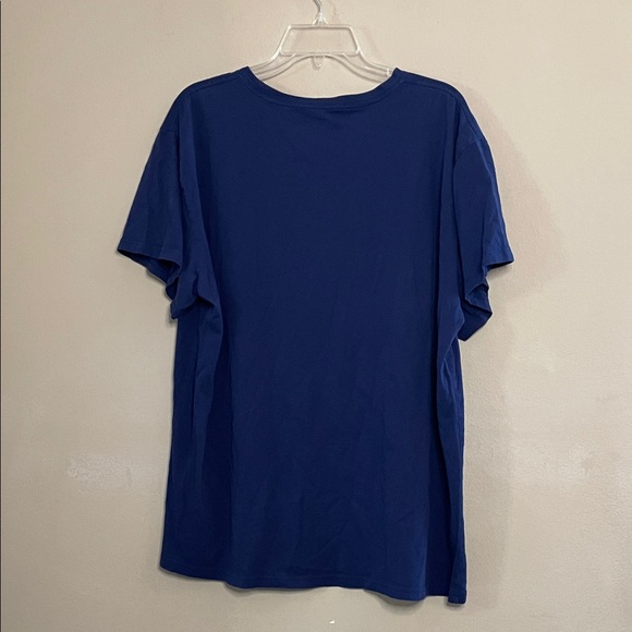 PINK Victoria's Secret Navy Blue Tee with Pink Logo SZ XL - Picture 4 of 4